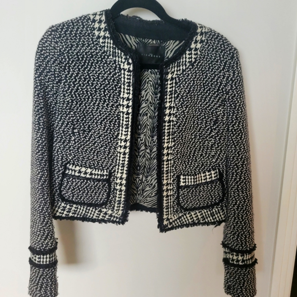 John Richmond designer boucle blazer